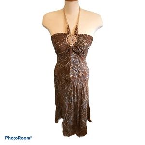 Sangria Silk Chiffon Boho Maxi Dress